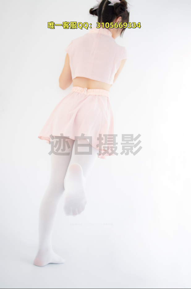 第300期-白丝粉韵，丸子头的可爱告白