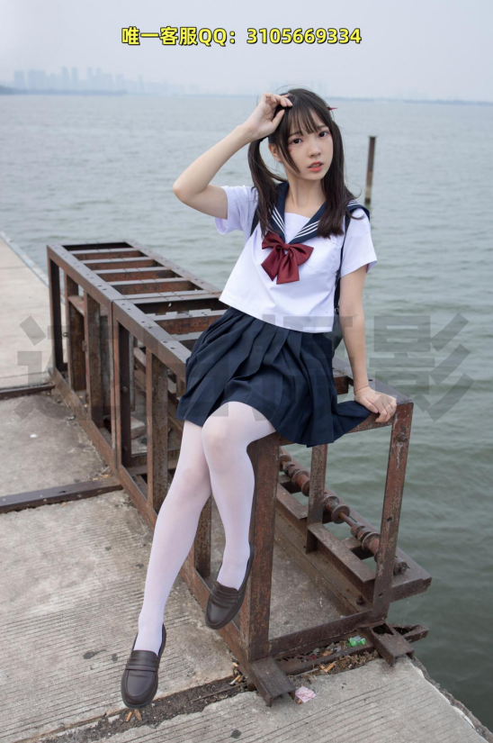 第 223期-制服双马尾的江边邂逅